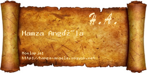 Hamza Angéla névjegykártya